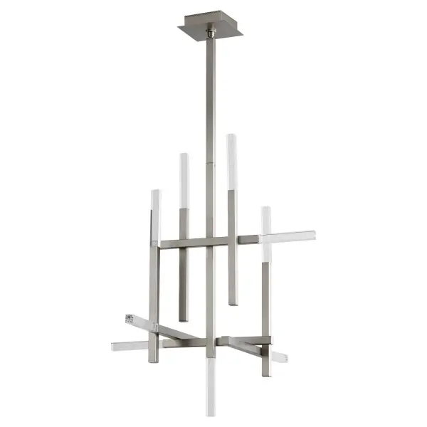 The Atlantis chandelier combines elegant linear design with innovative bubble acrylic diffusers that create a radiant, eye-catching glow. Its nine lights provide ample illumination with warm 3000K color temperature, perfect for dining and entertaining spaces.