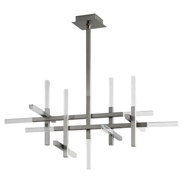 Stunning 13-Light Statement Chandelier with Captivating Bubble Acrylic - Image 1