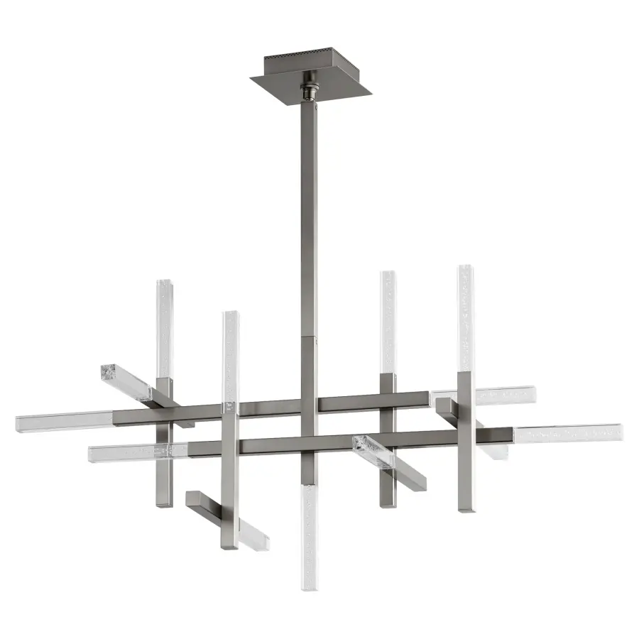 Stunning 13-Light Statement Chandelier with Captivating Bubble Acrylic - Image 1