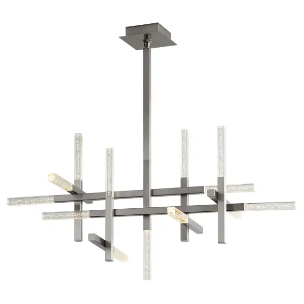 Stunning 13-Light Statement Chandelier with Captivating Bubble Acrylic - Image 2