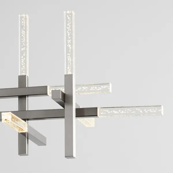 Stunning 13-Light Statement Chandelier with Captivating Bubble Acrylic - Image 3