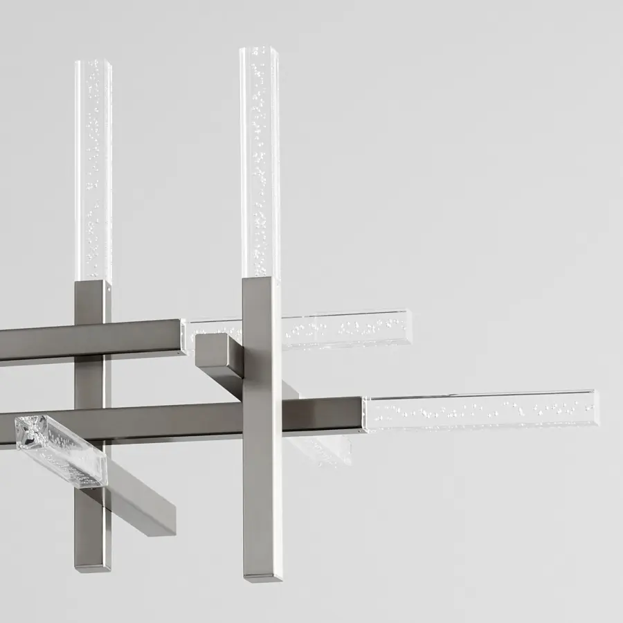 Stunning 13-Light Statement Chandelier with Captivating Bubble Acrylic - Image 4