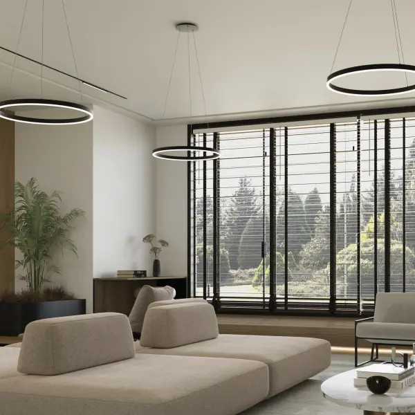 Circulo 24" Pendant Light in Black - Image 6