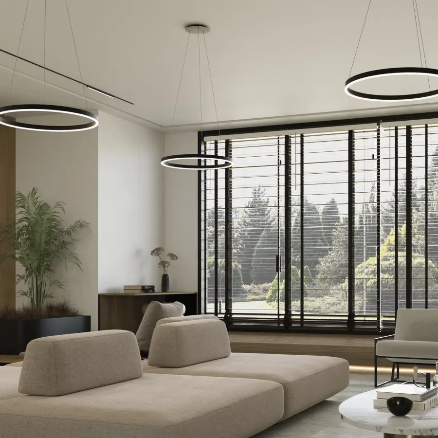 Circulo 24" Pendant Light in Black - Image 6