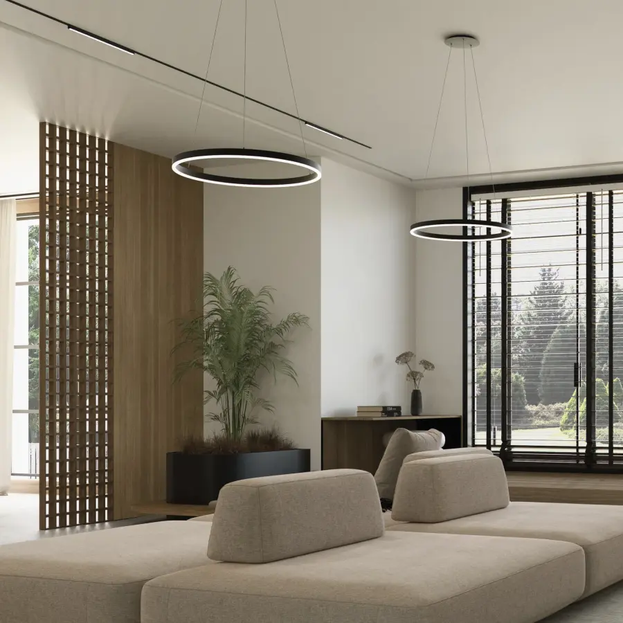 Circulo 24" Pendant Light in Black - Image 7