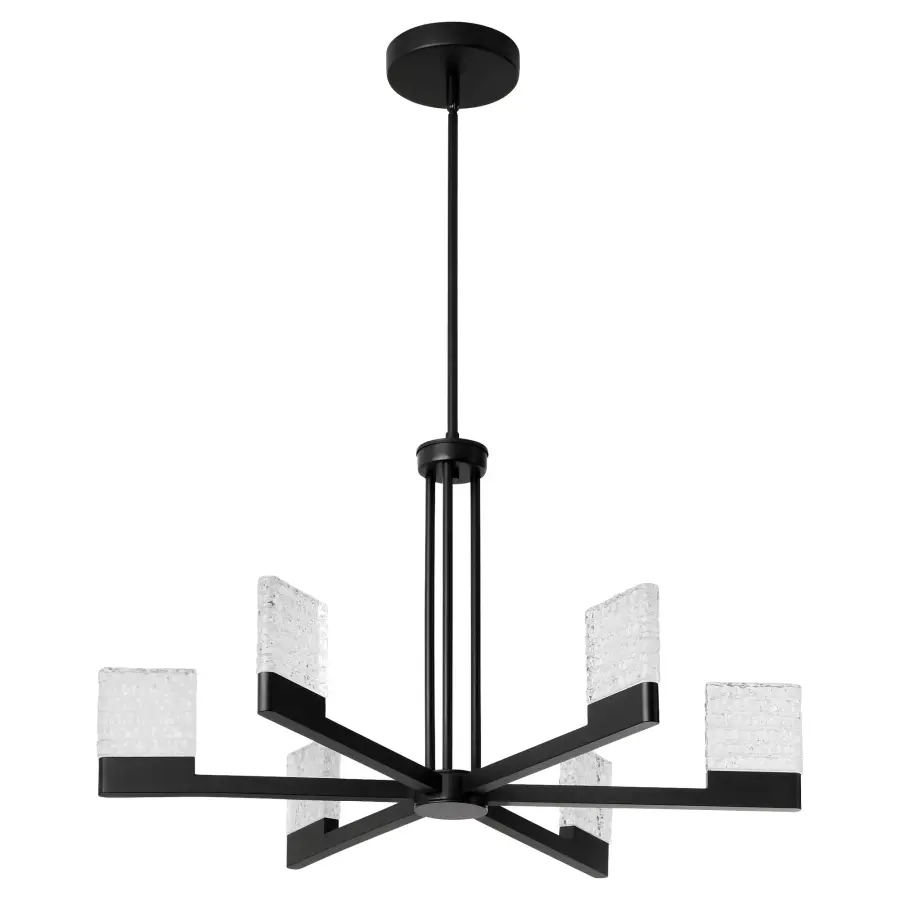Gamma 6-Light LED Chandelier in Black - Image 1