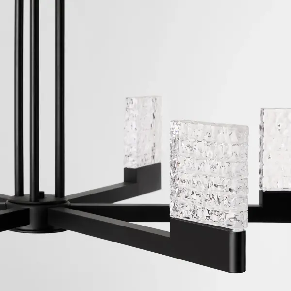 Gamma 6-Light LED Chandelier in Black - Image 3