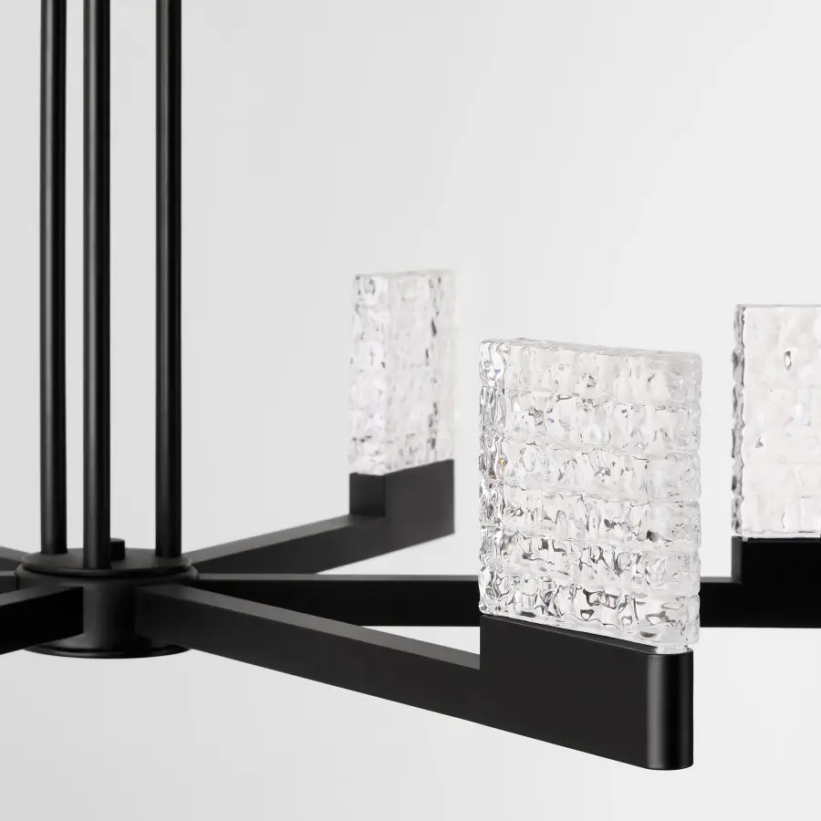 Gamma 6-Light LED Chandelier in Black - Image 3