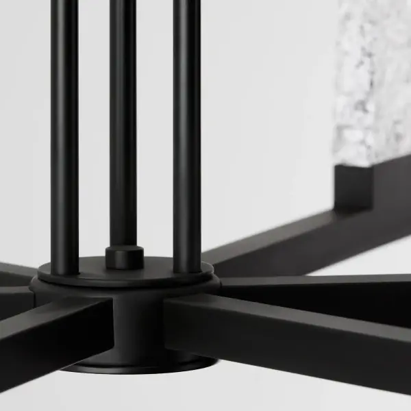 Gamma 6-Light LED Chandelier in Black - Image 4