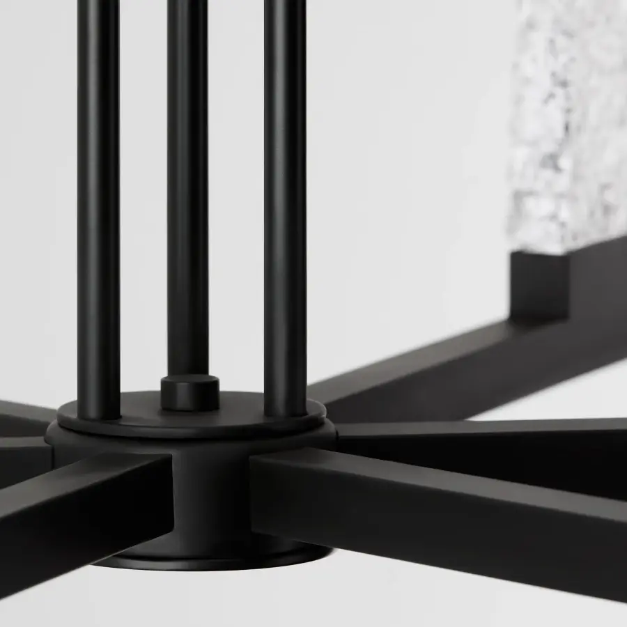 Gamma 6-Light LED Chandelier in Black - Image 4