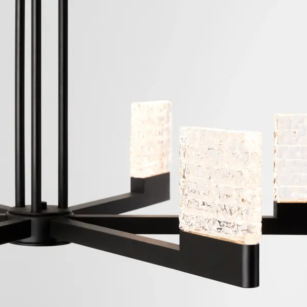 Gamma 6-Light LED Chandelier in Black - Image 5