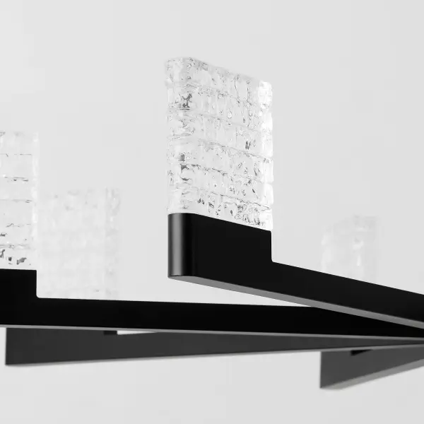 Gamma 8-Light LED Chandelier in Black - Image 3