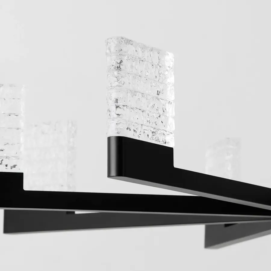 Gamma 8-Light LED Chandelier in Black - Image 3