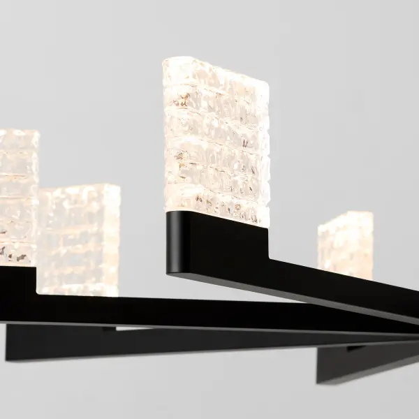 Gamma 8-Light LED Chandelier in Black - Image 4