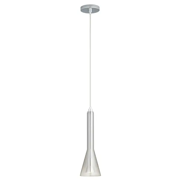 Liberty Smoked Ombre Glass Pendant in Polished Chrome - Image 2