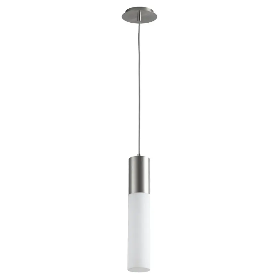 Magnum Acrylic LED Pendant in Satin Nickel - Image 1