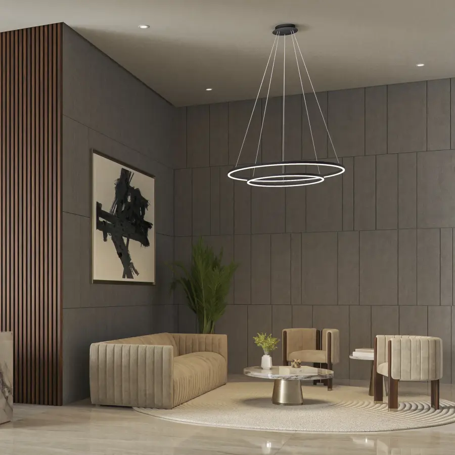 Circulo 32" Pendant in Black - Image 7