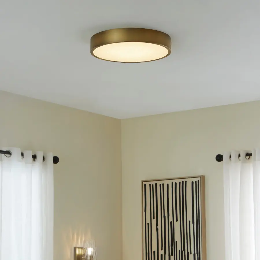 Floe 18" LED Ceiling Mount in Brushed Brass - Image 5