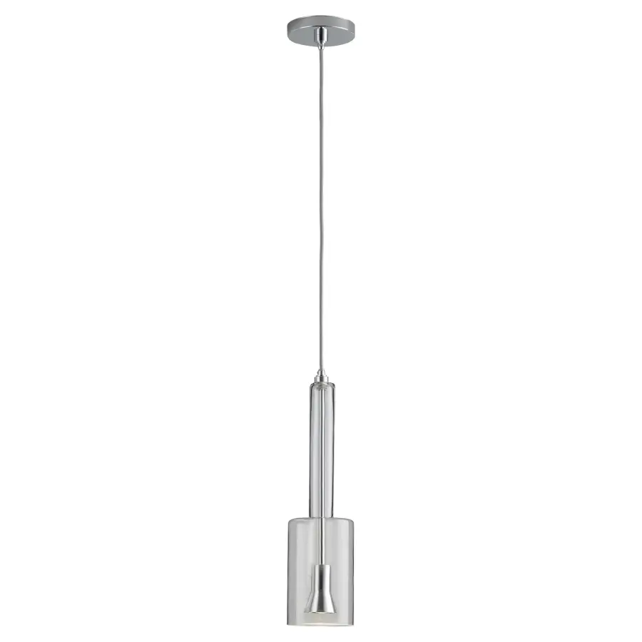 Spindle Clear Glass Pendant in Polished Chrome - Image 2