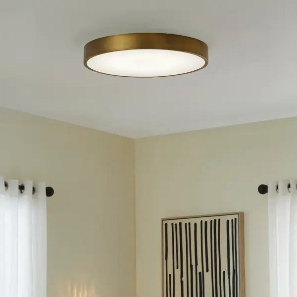 Floe 24" LED Ceiling Mount in Brushed Brass - Image 5
