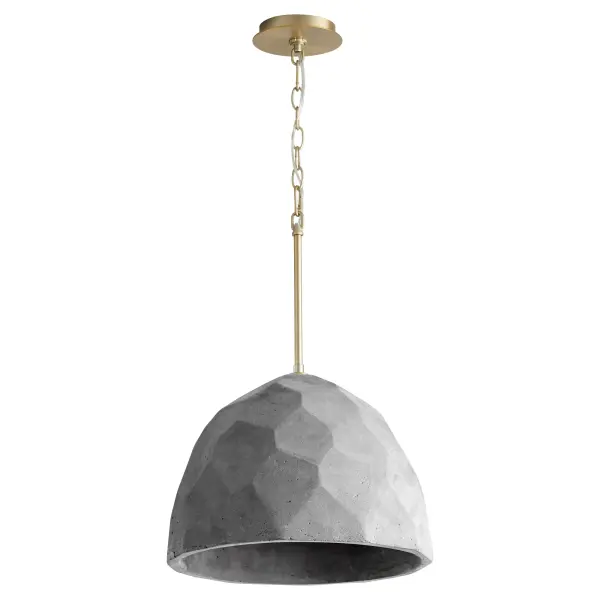 The Maria 16" Pendant transforms spaces with its sculptural concrete dome and aged brass accents. Its textured finish and geometric form deliver artisan-quality craftsmanship while casting focused downward light. Versatile enough for both indoor and outdoor applications.