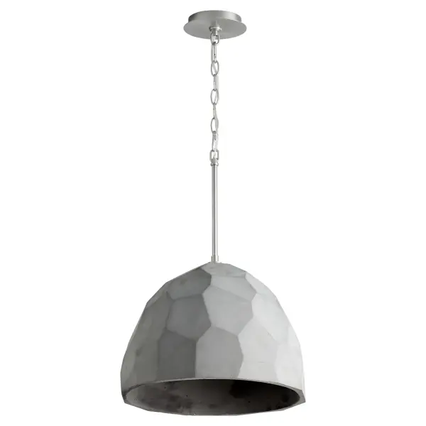 The Maria 16" Pendant merges industrial strength with refined design through its sculpted concrete dome and satin nickel accents. Perfect for modern spaces seeking architectural presence, it delivers focused downward lighting with artisan-crafted texture.