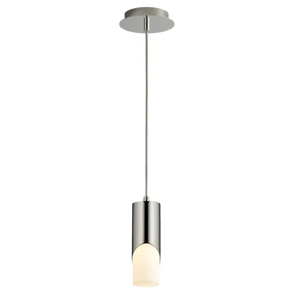 Ellipse 9" Glass Pendant - Polished Nickel