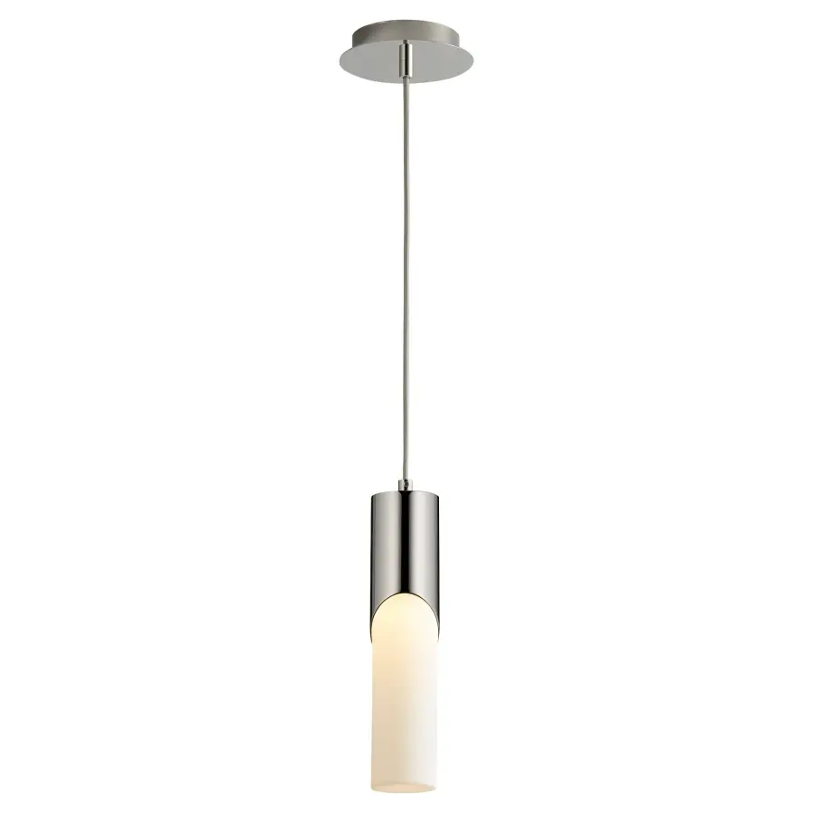 Ellipse 13" Acrylic Pendant - Polished Nickel - Image 2