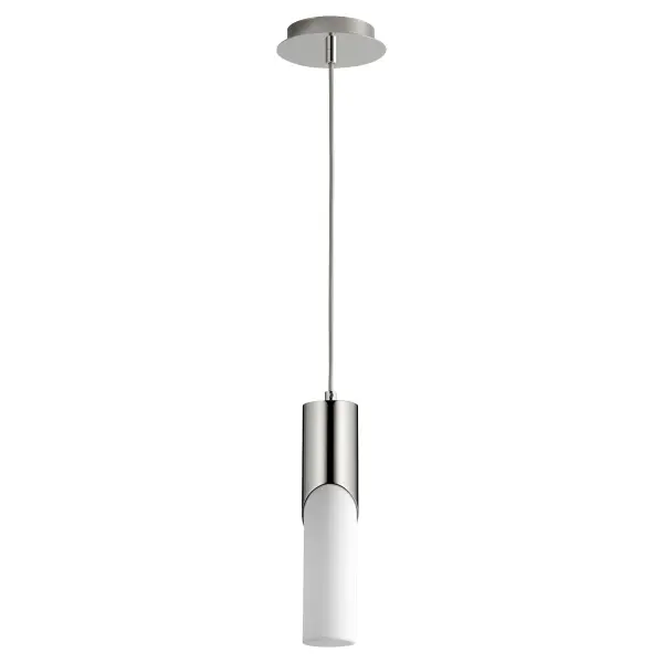 Ellipse 13" Acrylic Pendant - Polished Nickel - Image 1
