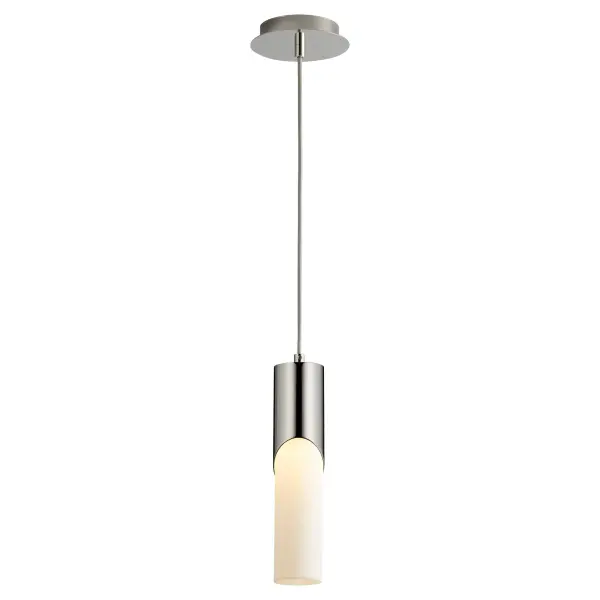 Ellipse 13" Acrylic Pendant - Polished Nickel - Image 2