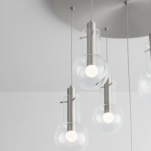 Primo Seven Light Pendant in Satin Nickel - Image 3
