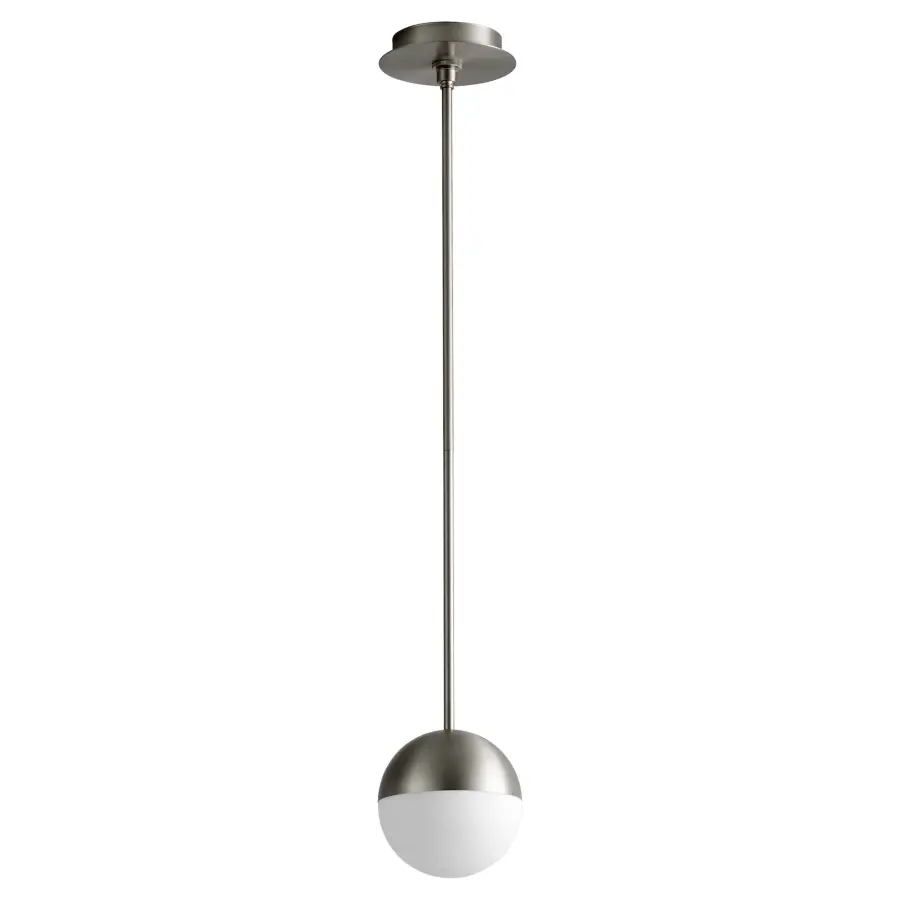 Mondo 6" LED Pendant in Satin Nickel - Image 1