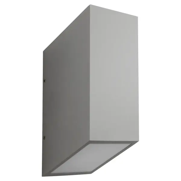 The Uno Large wall sconce combines clean-lined modern design with practical outdoor performance. Its angled architectural profile delivers warm ambient light while adding contemporary character to exteriors and interiors alike.