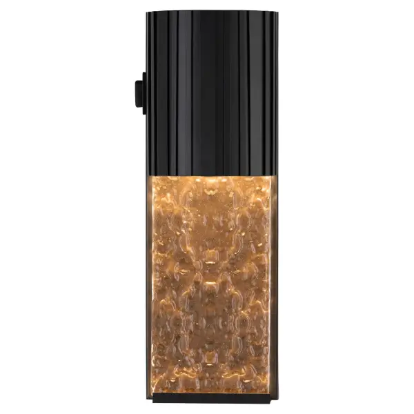 The Cascata brings waterfall-inspired elegance to outdoor spaces with its textured gold water glass and oil-bronzed detailing. The 5CCT LED technology with exterior toggle switch offers versatile lighting control for any ambiance. - alternate view