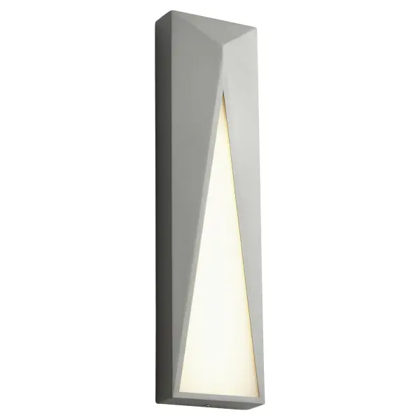 The ELIF Small Wall Sconce combines modern design with functional outdoor lighting. Its polycarbonate diffuser creates striking light play while the 2700K warm temperature adds inviting ambiance to exterior spaces. - alternate view