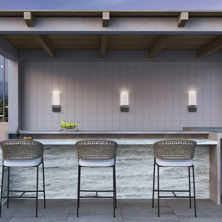 Esprit One Light Outdoor Wall Sconce in Black - Image 7