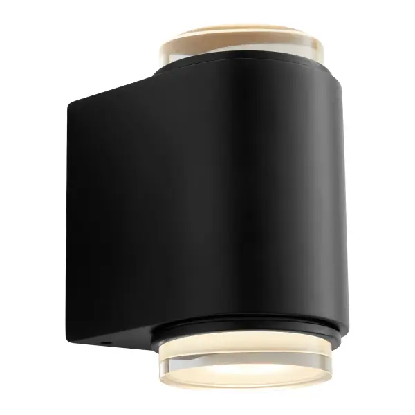 The RICO wet-rated sconce combines minimalist cylindrical design with practical dual LED arrays, delivering 865 lumens of warm light. Perfect for modern exteriors requiring reliable all-weather illumination. - alternate view