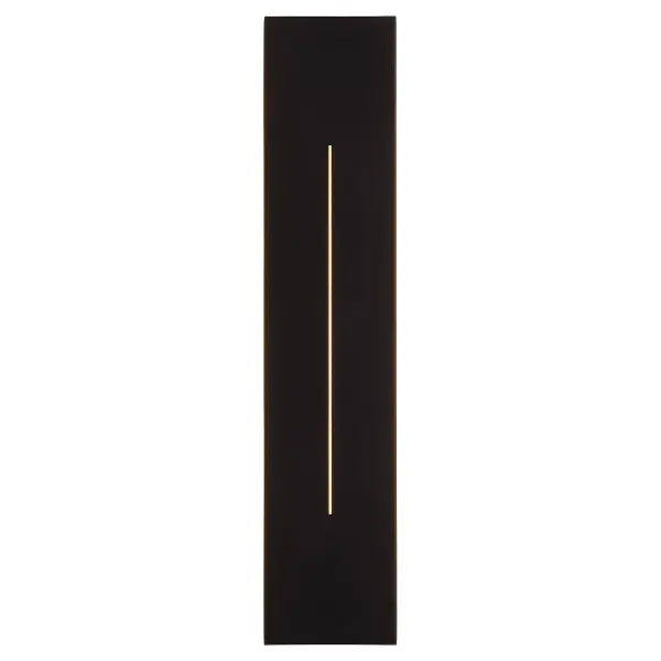 The Torre 24" sconce combines minimalist design with coastal-grade construction for lasting outdoor performance. Its backlit LED creates a striking vertical glow pattern while the 5CCT technology offers flexible color temperature control. - alternate view