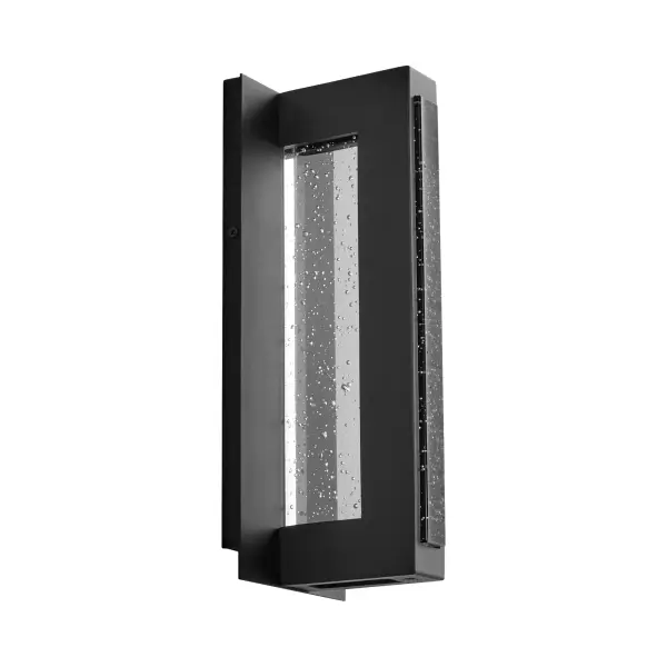 The Taurus 12" wall sconce combines bold black framing with prismatic bubble crystal glass for a striking architectural statement. Wet-rated and dimmable LED equipped, it delivers luxury-grade illumination for both indoor and outdoor spaces.