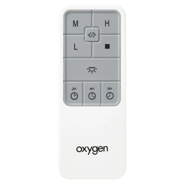 The Oxygen Handheld Remote delivers simple, reliable control over AC motor ceiling fans with power, lighting, and timing functions at your fingertips. Perfect for homeowners seeking convenient fan operation.