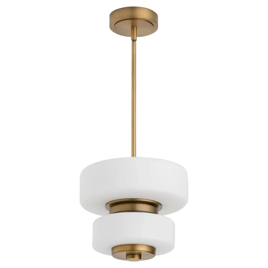 Favo 12" Pendant Light in Brushed Brass - Image 1