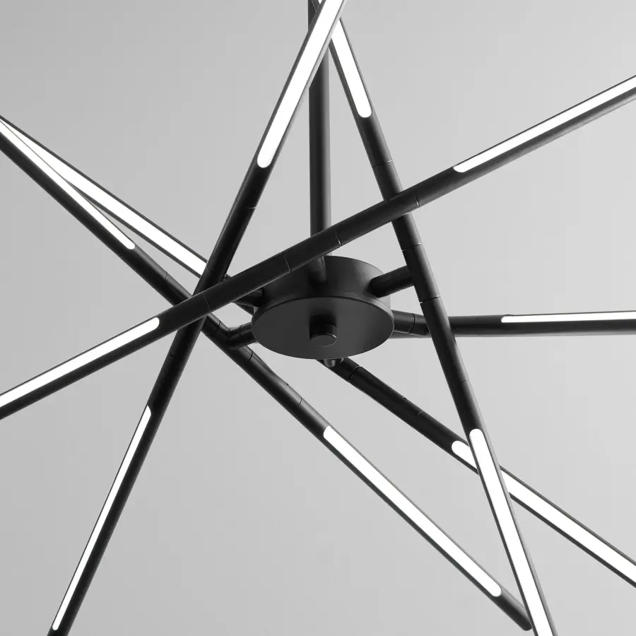 Palillos Twelve Light LED Pendant in Black - Image 6