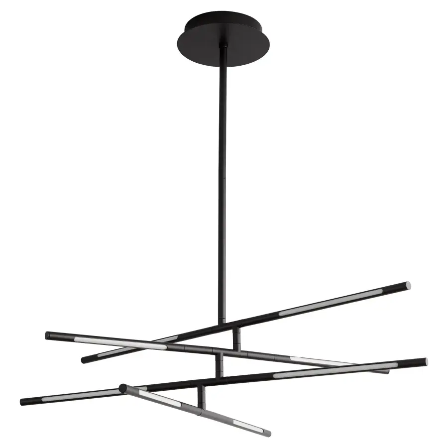 Palillos Eight Light LED Pendant in Black - Image 1
