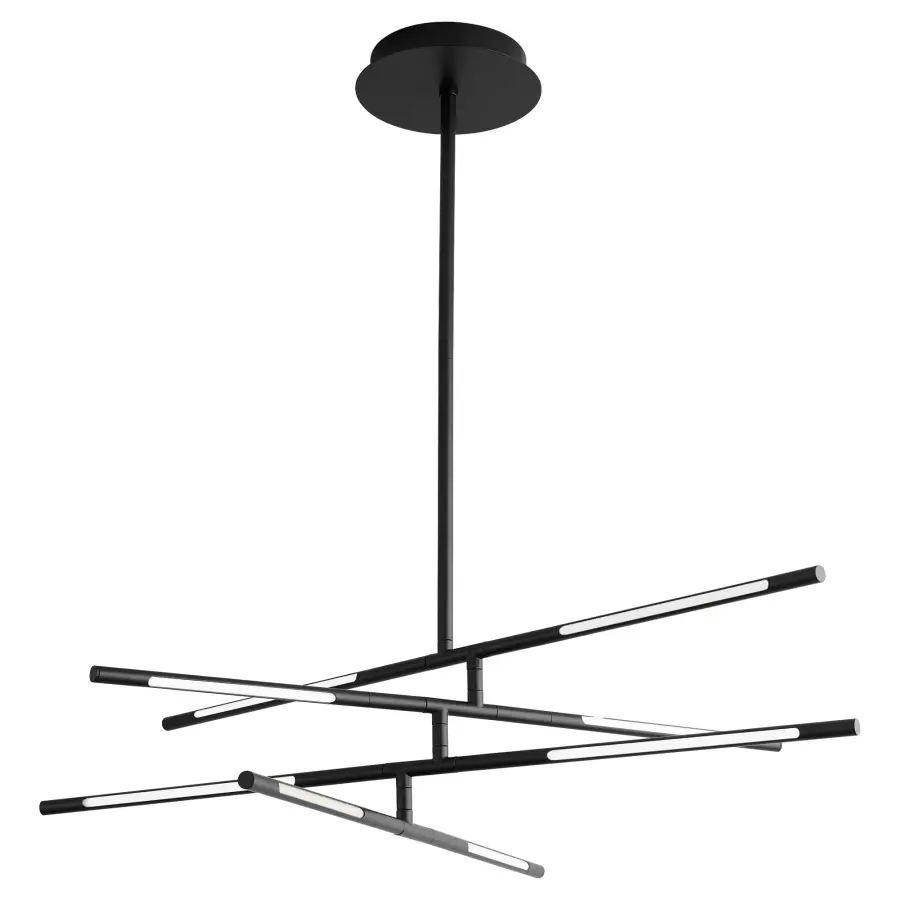Palillos Eight Light LED Pendant in Black - Image 4