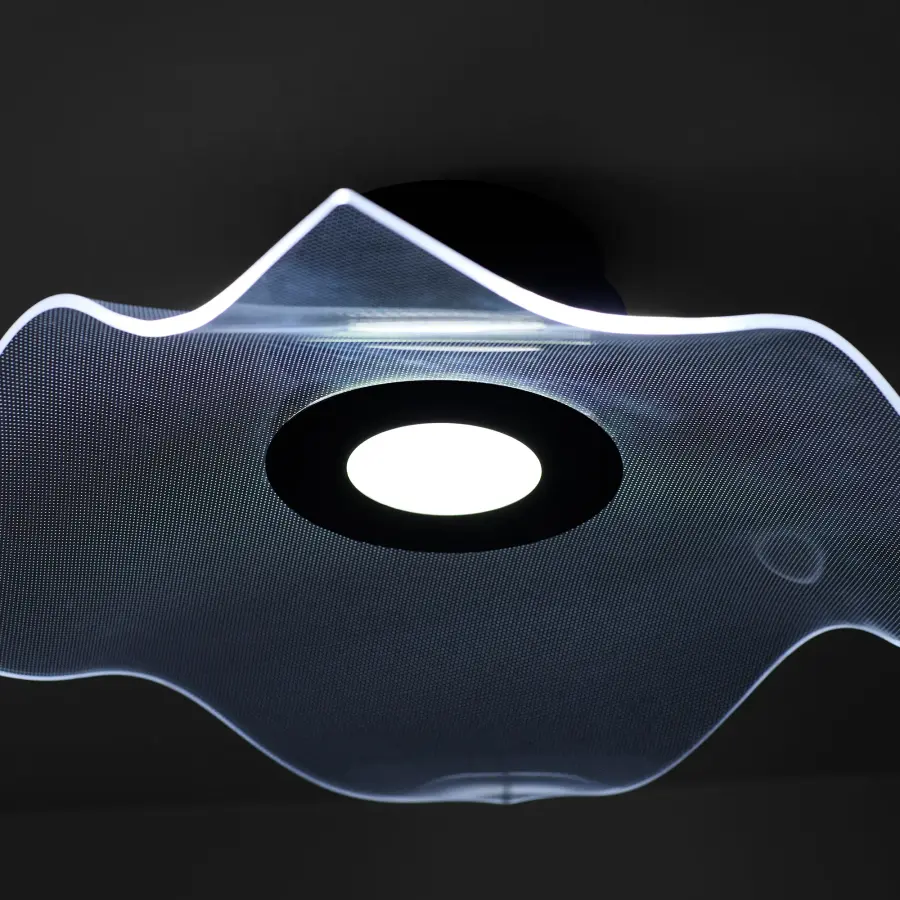 Mesmerizing Modern Ceiling Mount with Artistic Edge-Lit Design - Image 5