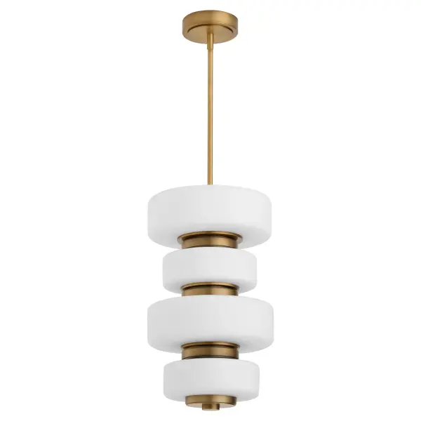 Favo 24" Pendant in Brushed Brass - Image 1