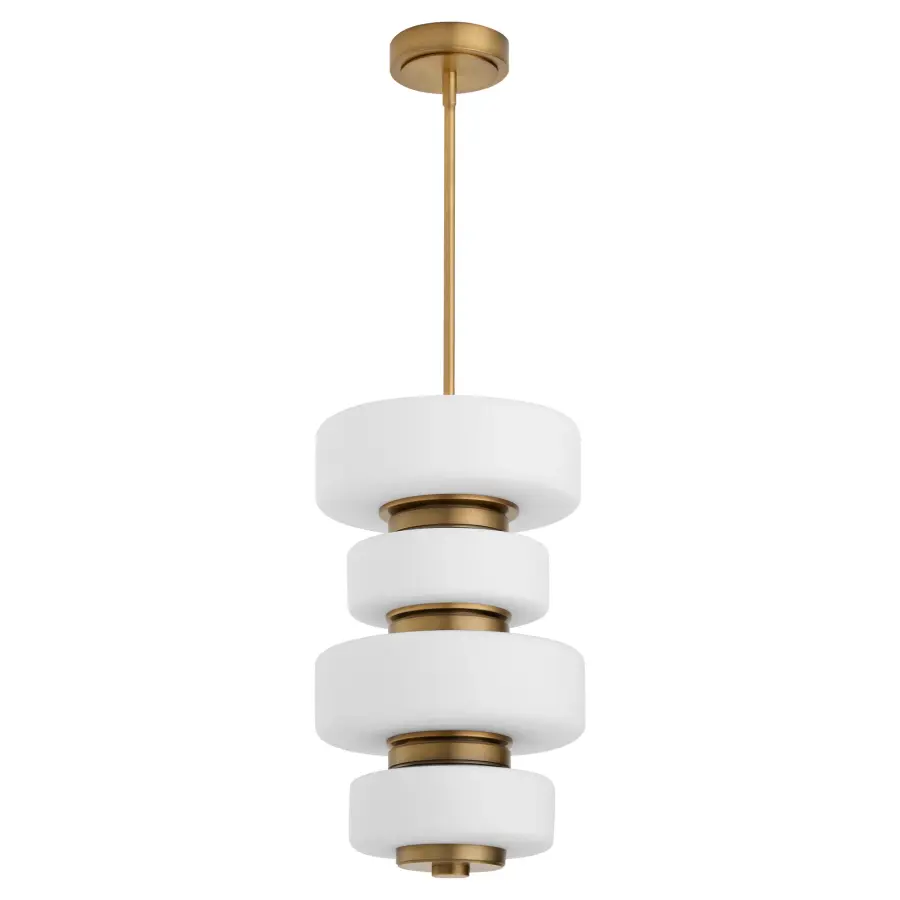 Favo 24" Pendant in Brushed Brass - Image 1