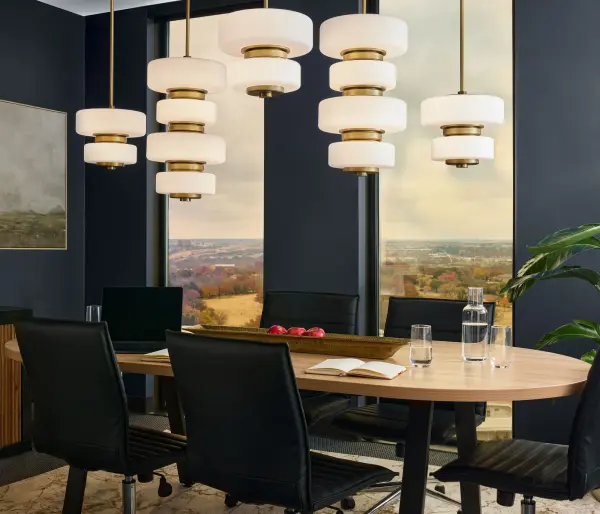 Favo 24" Pendant in Brushed Brass - Image 5