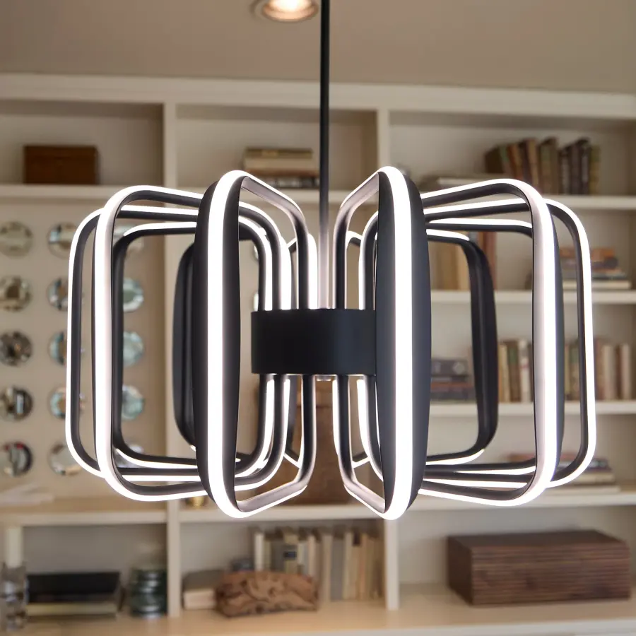 ROTO Twelve Light Pendant in Black - Image 6