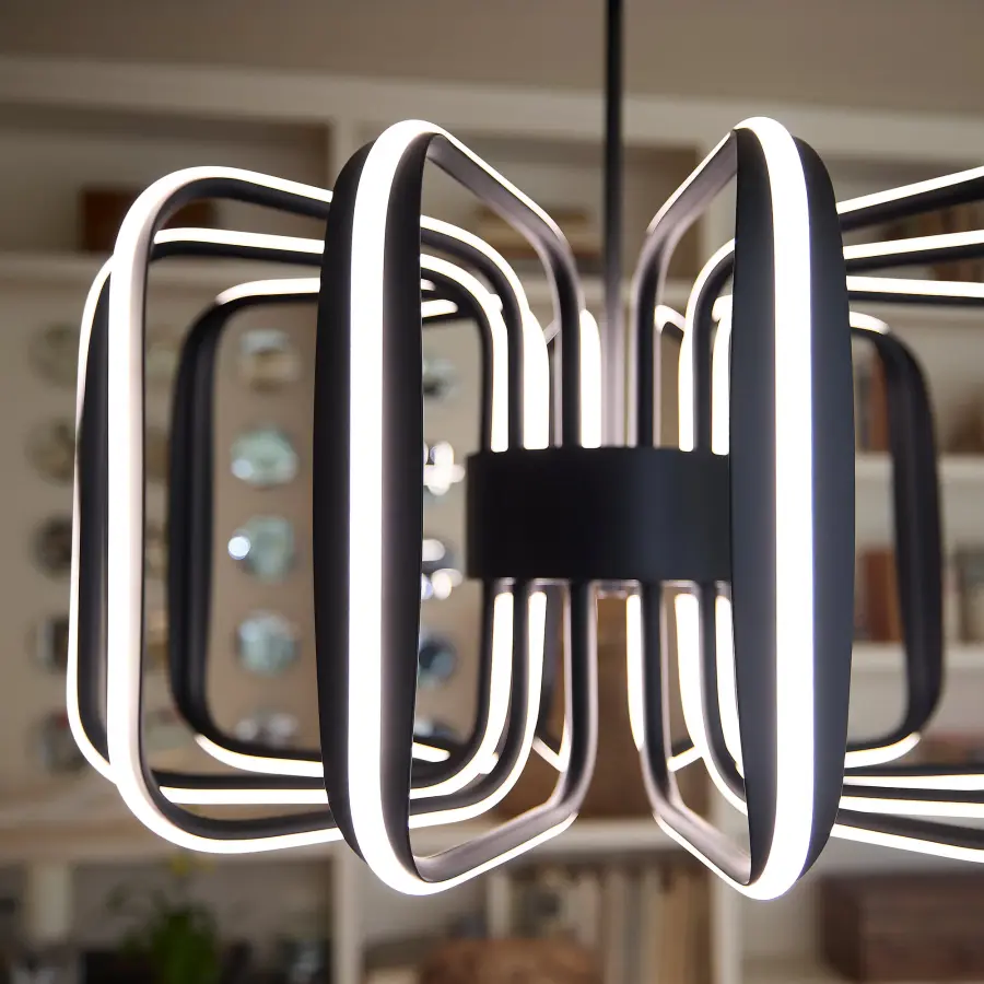 ROTO Twelve Light Pendant in Black - Image 7